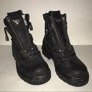 ⬇️Black Harley Davidson Leather Boots Size 12